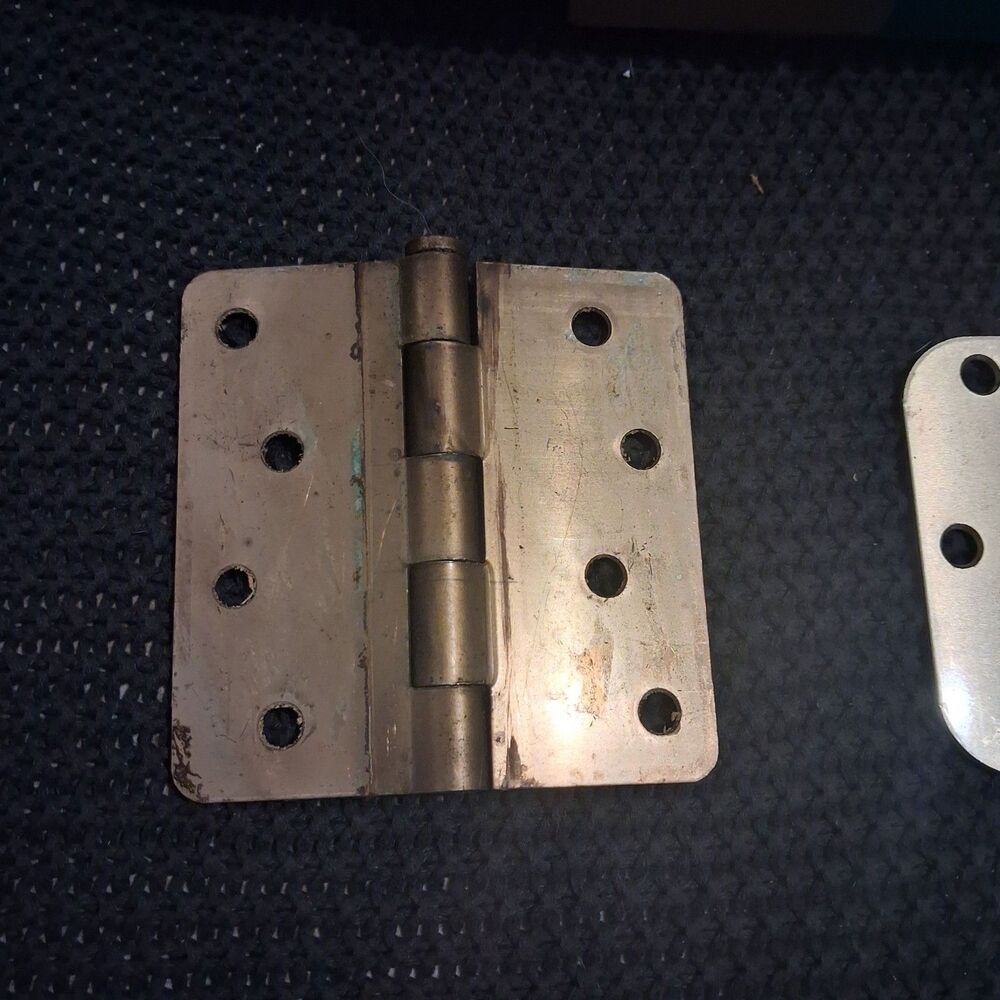 4 in. Residential Door Hinge, Square Corner, Removable Pin, Steel